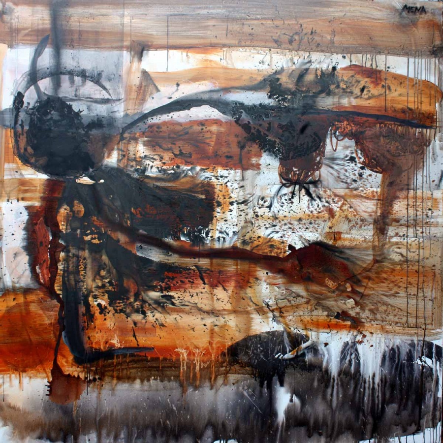 Rigoberto Mena, untitled, 2012, Mixed media on canvas